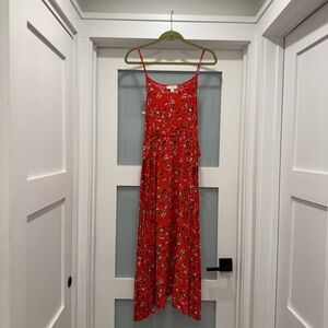 Floral Red Maxi Dress